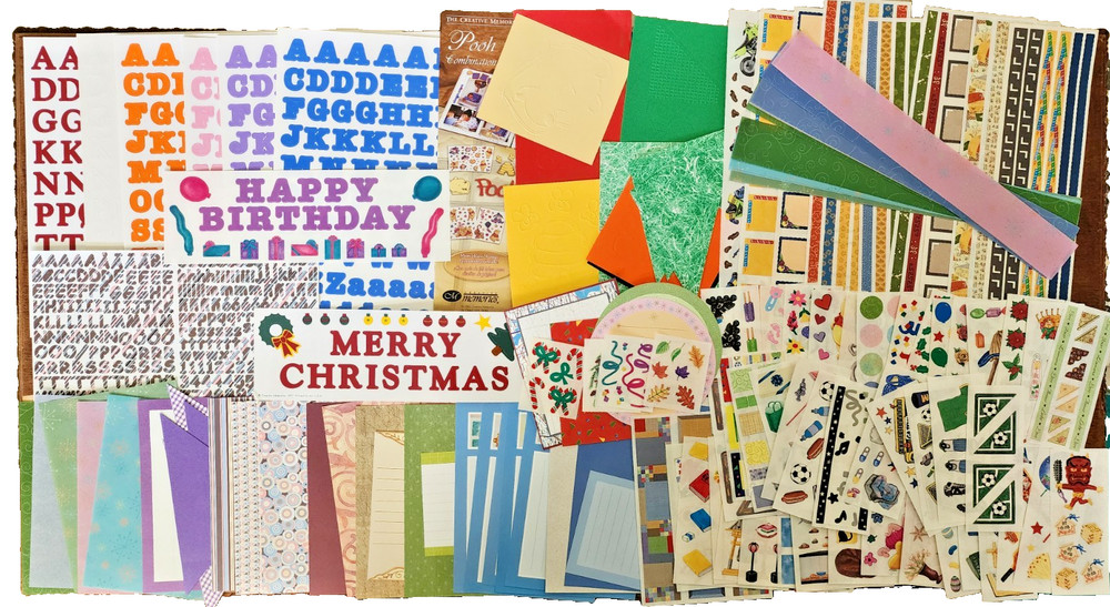 Vintage 90s Creative Memories Scrapbook Stickers Journaling Mats + 155 sheets!