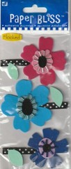 RARE! Vintage Paper Bliss Flocked FLORAL ACCENTS stickers 02656 FAST FREE SHIP