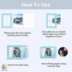 Mat Board Center, Pack of 25 5×7 Photo Mat + Backing + Bag, Pre Cut mat Board…