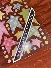 1 EK Sticko Vellum Pastel Stars Stickers Fabric Patterns Dots Starry