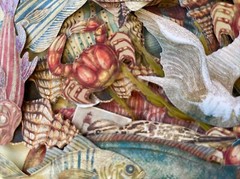CREATURES OF THE SEA Die-Cuts (6pc)Ocean•Fish•Shells•Seahorse •Turtle•Glittered•