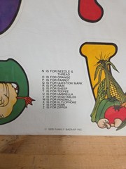 Vintage 1979 Family Bazaar ABC Stick-Ons Stickers All 26 Letters