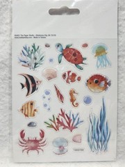 Scrapbooking Stickers – Ocean Fish Coral Jelly Fish-42 Mini Pieces NEW