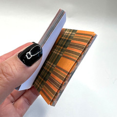 Fall Halloween Black Orange Plaid Washi Paper Sticker Strips Scrapbook Journals