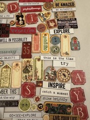 280 Pc Vintage Style Ephemera Tags Tickets Word Strips Chipboard Craft Lot