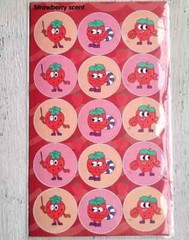 Vintage Scratch And Sniff Stickers Retro 80s 90s Food Strawberry Fruit Sticker 1