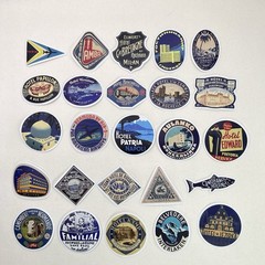 World Travel Advertising Stickers Vintage Style Collage Junk Journal