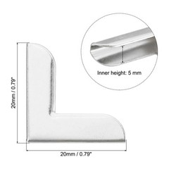 20mm Metal Book Corners, 50pcs Photo Corners Book Corners, Silver Tone