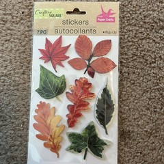 *Crafter’s square Stickers 3D Leaves Fall Autumn