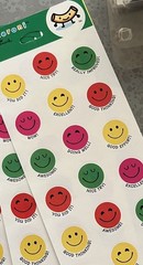 Vintage Hallmark Stickeroni Stickers Colorful Smiley Face Prism Reward Lot