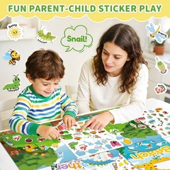 3 Sets Reusable Sticker Book for Toddlers 3-6, Jelly Sticker Books for Toddle…