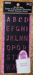 Horizon Group USA Pink Alphabet, Studs Letters Alpha Iron On Transfers Scrapbook
