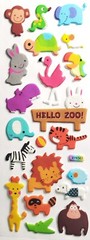 🐠 12 Sheets Puffy Ocean/Forest Animal and dinosaur Sticker Set 🐾
