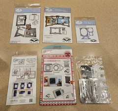 LOT 6 ELIZABETH CRAFT DESIGNS UCHI’S CRAFTY CUTT CARD TAG FRAME DIE SCRAPBOOKING