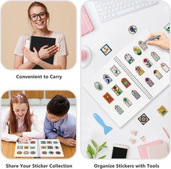 Large Reusable Sticker Book Collecting Album 8.5×11 Inch Sticker