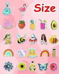 200Pcs Water Bottle Stickers for Kids, Cute Cute-200pcs