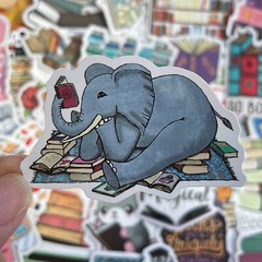 50pcs BOOK stickers, book lovers, teachers, waterproof, FREE shipping*