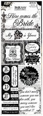 BoBunny, Enchanted, Cardstock Stickers, True Love, Wedding Stickers, Romance