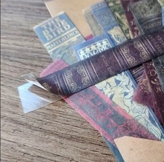 10 Pcs Book Spine Opaque Washi Stickers Scrapbooking/Journaling/Crafts DIY