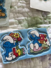 Lot Of Vintage 1980s Puffy Muppets Smurfs Stickers