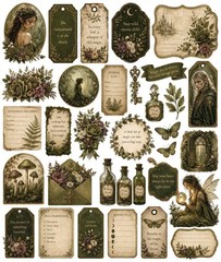 Beautiful Fairies And Elves Embellishments Junk Journal Scrapbook