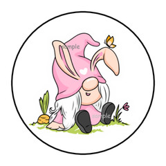 30 CUTE GNOME EASTER ENVELOPE SEALS STICKERS LABELS TAGS 1.5″ ROUND SPRING