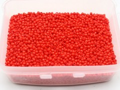 10000 Opaque Red Glass Beads 1.5mm (12/0) + Storage Box