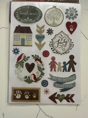 Sticko Autocollant Family Icons & Words Flip Pack 148PC Letters Banners Phrases