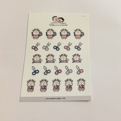 Hubman and Chubgirl Stationary Buddies Planner Sticker Lot of 8 NEW