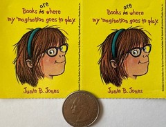 BOOKS ARE WHERE MY IMAGINATION GOES TO PLAY Stickers(4pc)Scholastic•Library•