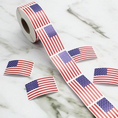 250Pcs USA American Flag Stickers Patriotic Decals for Scrapbooking & Crafts