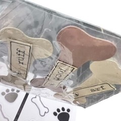 Craft Lot DOG Stickers Bones Metal Scrapbooking Card Making Embellishments NEW