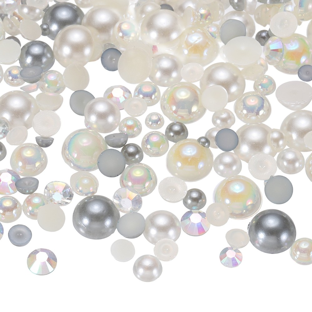 50g Half Pearl Rhinestones, Beige Series
