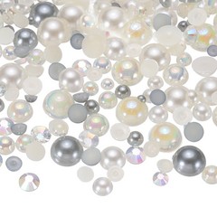 50g Half Pearl Rhinestones, Beige Series