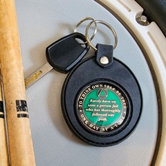 AA Coin Holder Keychain | Displays Both Sides of Sobriety Chips, Medallions, Rec