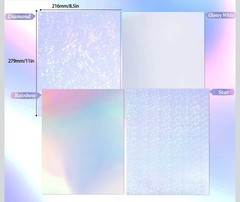 160 Sheets Holographic Printable Sticker Paper 8.5 x 11 Inch Vinyl Sticker Paper