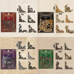 96 Pcs Vintage Corner Aesthetic Stickers Decorative Cover Book Scrapbooking C…