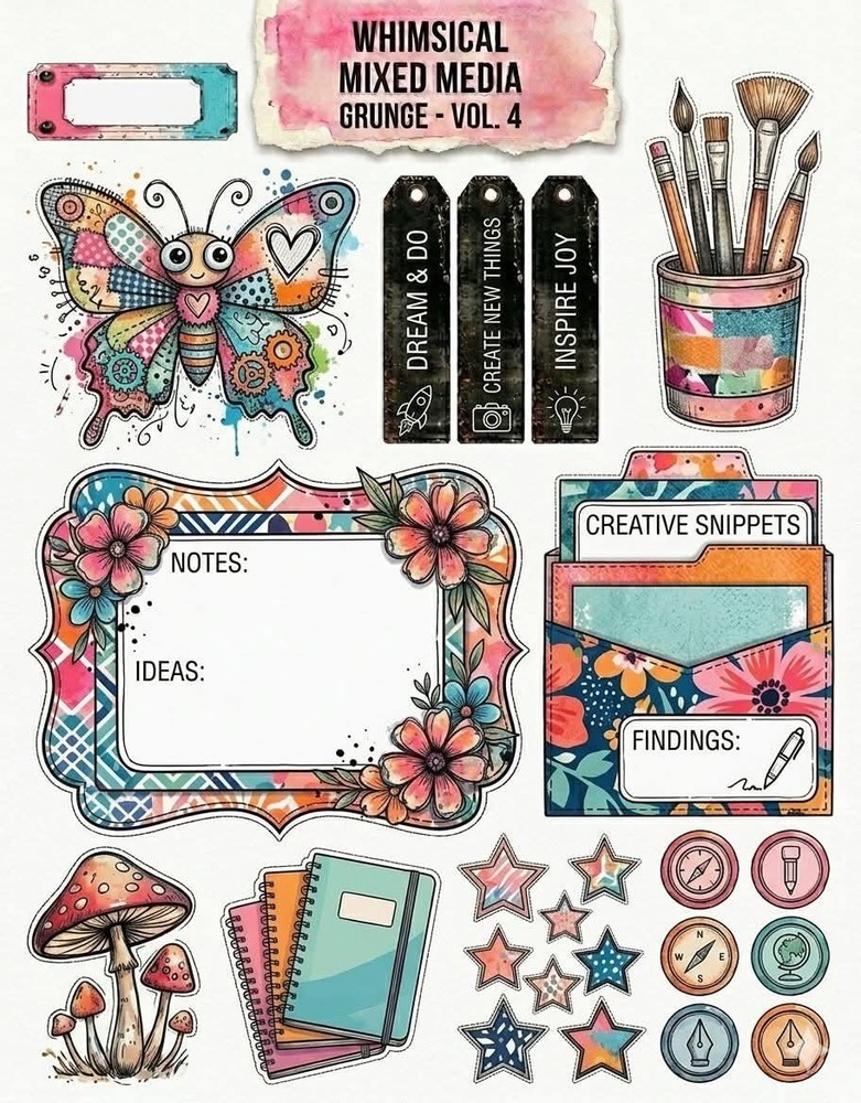 Whimsical Embellishments Junk Journal Scrapbook USA PICK A Set