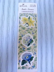 Lot/6 Vtg Hallmark Sticker Seals Floral Morning Glory Hydrangea Daffodils Garden