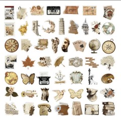 250pcs Scrapbooking Set Stickers Page Corner Design Stamps Vintage Stationery