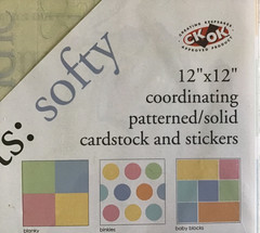 SEI Simple Sets Softy 12×12 Patterned Solid Card Stock Paper & Stickers