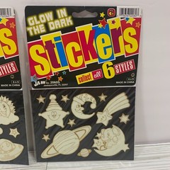 Ja-Ru 2005 Glow In The Dark Stickers 2 Sets Cherubs, Stars Moon Sun New