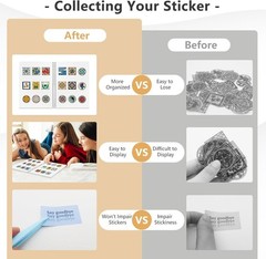 Large Reusable Sticker Book Collecting Album 8.5×11 Inch Sticker