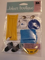 Travel Stickers Lot of 3 Packs Jolee’s 3-D Beach/Pool Vacation Puffy Sharks Jot