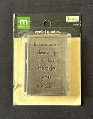 Making Memories Metal Eyelet Quotes Charms Scrapbooking Craft Lot Of 3 Packs NEW