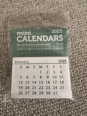 Lot Of Two 2025 Mini Calender 10 Packs 12 Month Pads 3×2 Inch Scrapbooking