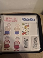 Crop instyle psb 3 ring binder W/ Family friends & home cutouts & Stickers