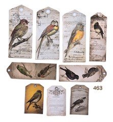 Vintage Bird Ephemera Tags Junk Journals