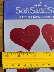Vintage 1981 Sealed Hallmark Soft Satin Seals Heart Stickers