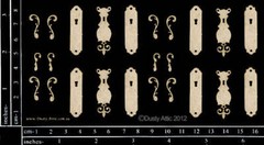 Dusty Attic Chipboard 3×4 – Door Handle Plates, DA0681